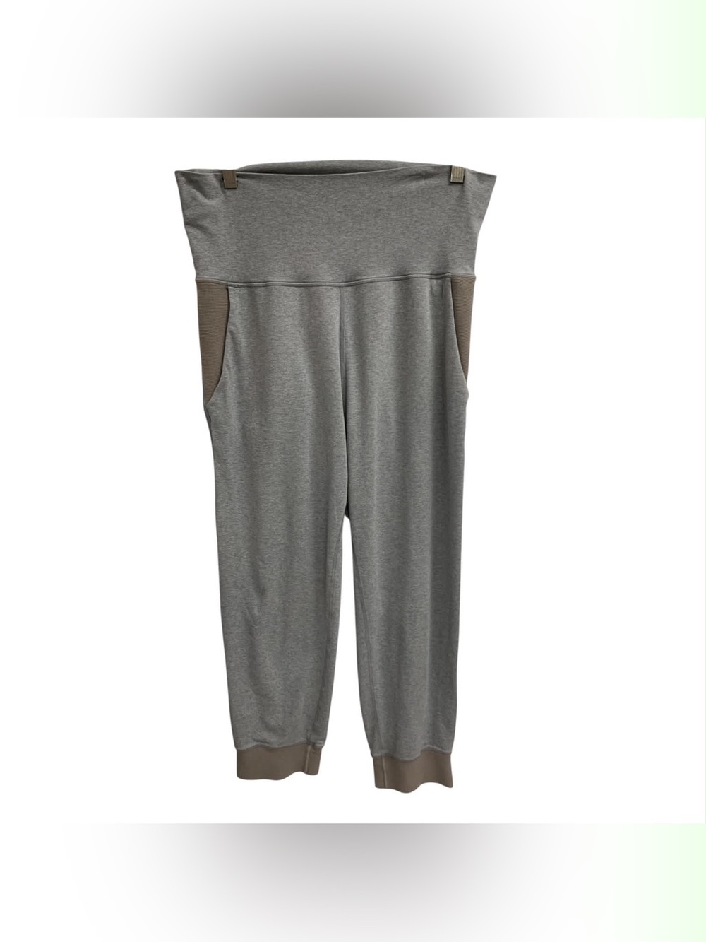 lululemon athletica Gray Track Joggers with Tan Accents Size S
